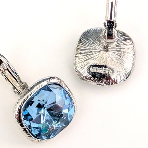 Monet blue faceted glass earrings - Picture 8 of 8